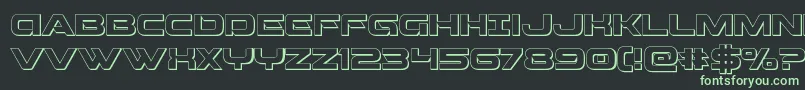 Beamweapon3D Font – Green Fonts on Black Background