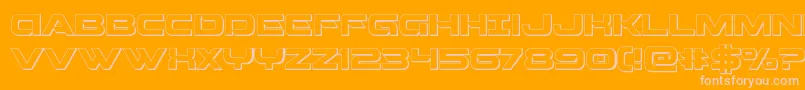 Beamweapon3D Font – Pink Fonts on Orange Background