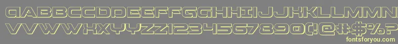 Beamweapon3D Font – Yellow Fonts on Gray Background