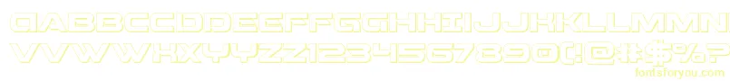 Czcionka Beamweapon3D – żółte czcionki