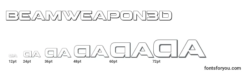 Размеры шрифта Beamweapon3D
