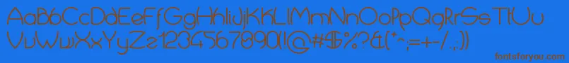 CropTypes Font – Brown Fonts on Blue Background
