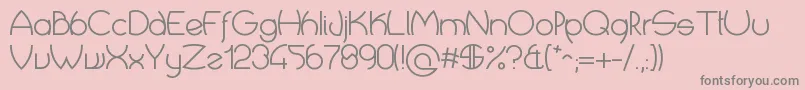CropTypes-Schriftart – Graue Schriften auf rosa Hintergrund