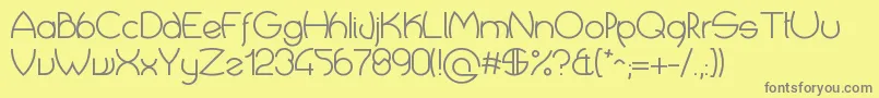 CropTypes Font – Gray Fonts on Yellow Background