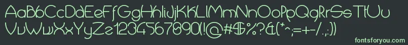 CropTypes Font – Green Fonts on Black Background