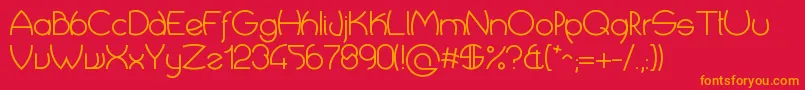 CropTypes Font – Orange Fonts on Red Background