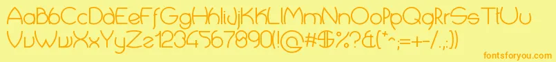 CropTypes Font – Orange Fonts on Yellow Background
