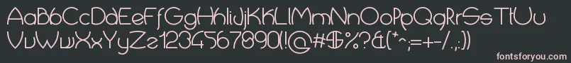 CropTypes Font – Pink Fonts on Black Background