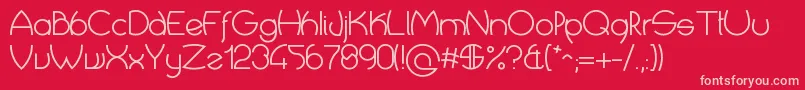CropTypes Font – Pink Fonts on Red Background