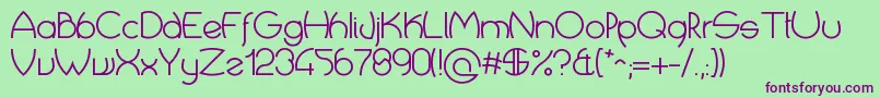 CropTypes Font – Purple Fonts on Green Background