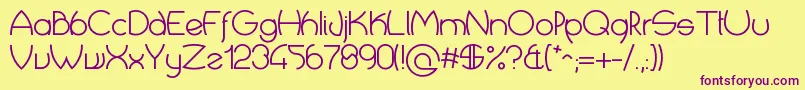CropTypes Font – Purple Fonts on Yellow Background