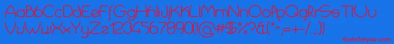Шрифт CropTypes – красные шрифты на синем фоне