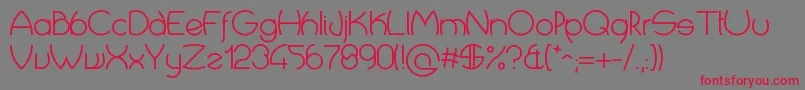 CropTypes Font – Red Fonts on Gray Background