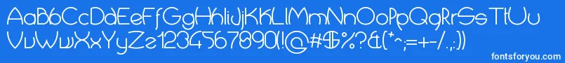 CropTypes Font – White Fonts on Blue Background