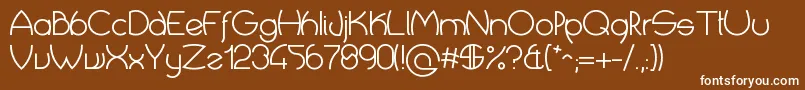 CropTypes Font – White Fonts on Brown Background