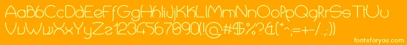 CropTypes Font – Yellow Fonts on Orange Background