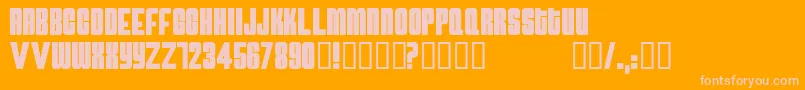 Atomb Font – Pink Fonts on Orange Background