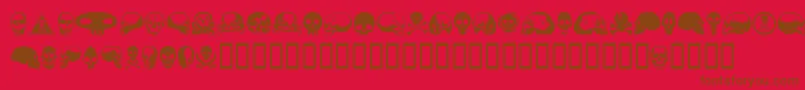 More about SkullbearerAoe Font SkullbearerAoe Font – Brown Fonts on Red Background