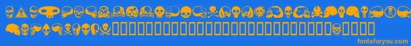 Шрифт SkullbearerAoe – оранжевые шрифты на синем фоне