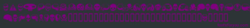 Шрифт SkullbearerAoe – фиолетовые шрифты на чёрном фоне