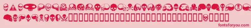 More about SkullbearerAoe Font SkullbearerAoe Font – Red Fonts on Pink Background