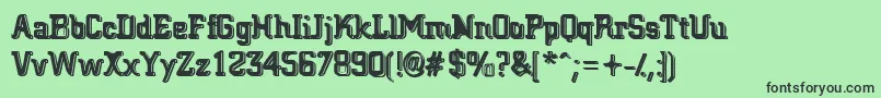 BigBlocko Font – Black Fonts on Green Background