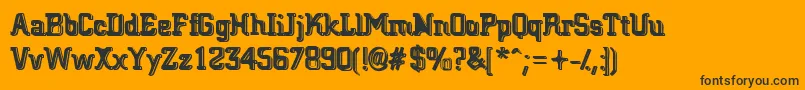フォントBigBlocko – 黒い文字のオレンジの背景
