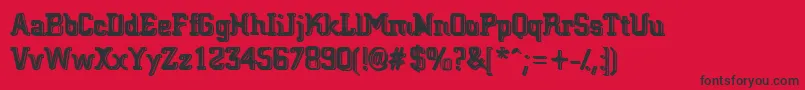 BigBlocko Font – Black Fonts on Red Background