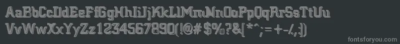 BigBlocko Font – Gray Fonts on Black Background