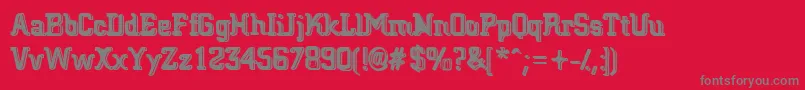 BigBlocko Font – Gray Fonts on Red Background