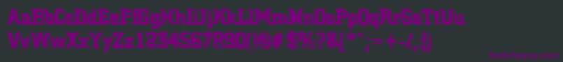 BigBlocko Font – Purple Fonts on Black Background