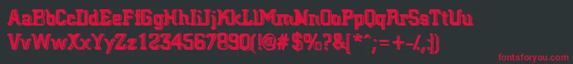 BigBlocko Font – Red Fonts on Black Background