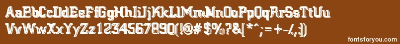 BigBlocko Font – White Fonts on Brown Background