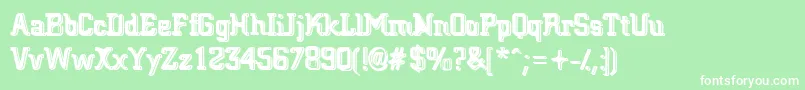 BigBlocko Font – White Fonts on Green Background