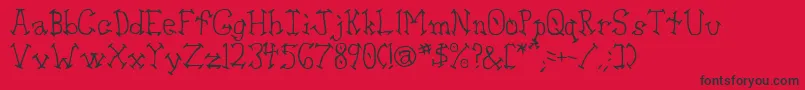Aswell ffy Font – Black Fonts on Red Background