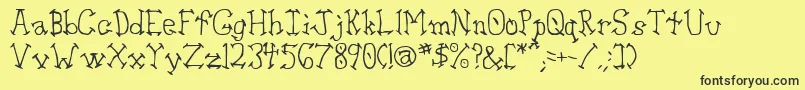 Aswell ffy Font – Black Fonts on Yellow Background