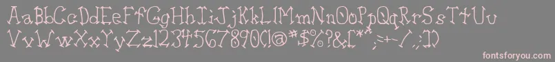 Aswell ffy Font – Pink Fonts on Gray Background