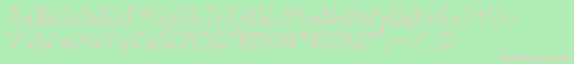 Aswell ffy Font – Pink Fonts on Green Background