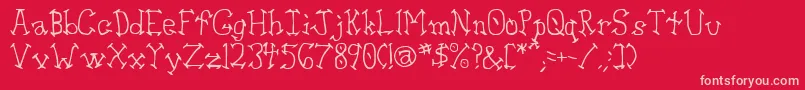 Aswell ffy-Schriftart – Rosa Schriften auf rotem Hintergrund