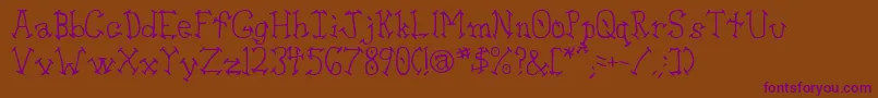 Aswell ffy Font – Purple Fonts on Brown Background