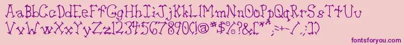 Aswell ffy Font – Purple Fonts on Pink Background