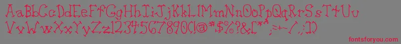 Czcionka Aswell ffy – czerwone czcionki na szarym tle