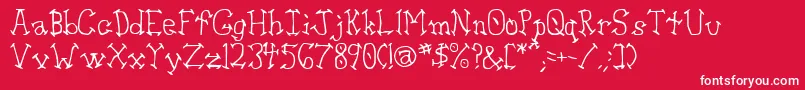 フォントAswell ffy – 赤い背景に白い文字