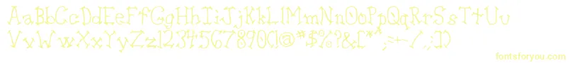 Aswell ffy Font – Yellow Fonts on White Background