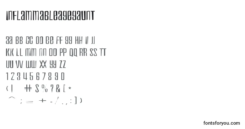 Inflammableagegaunt Font – alphabet, numbers, special characters