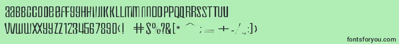 Inflammableagegaunt Font – Black Fonts on Green Background