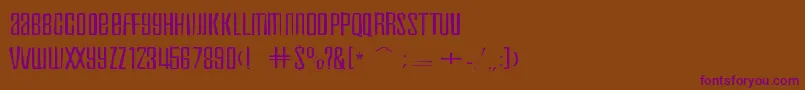 Inflammableagegaunt Font – Purple Fonts on Brown Background