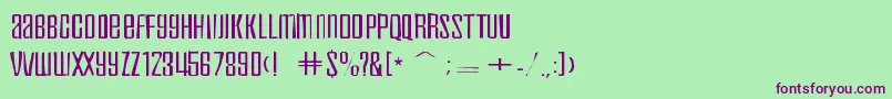 Inflammableagegaunt Font – Purple Fonts on Green Background