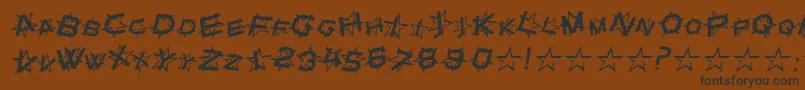 StarDustItalic Font – Black Fonts on Brown Background