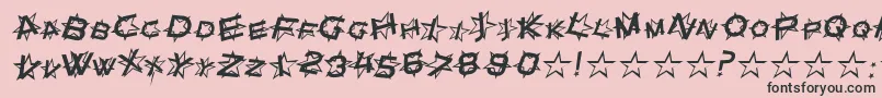 Saiba mais sobre a fonte StarDustItalic Fonte StarDustItalic – fontes pretas em um fundo rosa